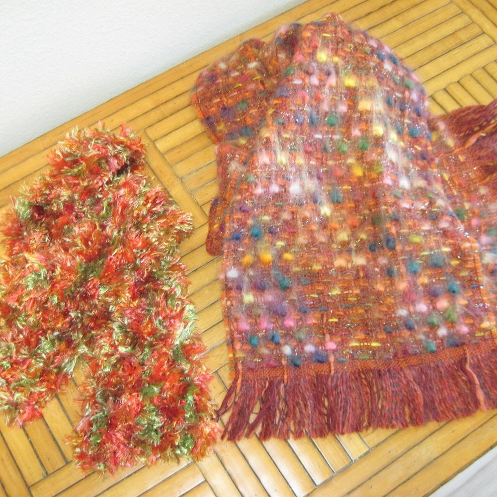 2 Rust Tone Scarves - Picture 4 of 8